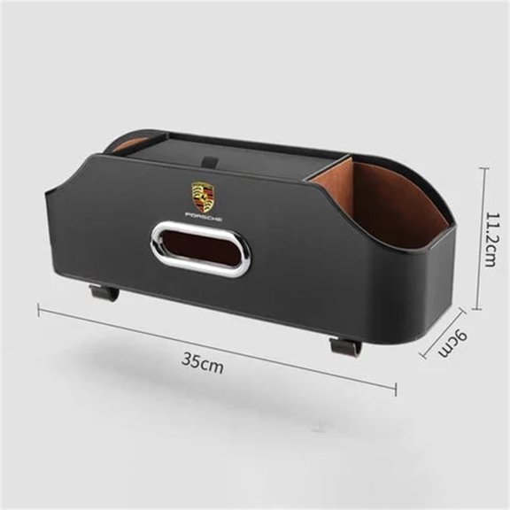 Organizador para Asiento Trasero de Coche con 2 Portavasos, Caja de Pañuelos y Ganchos para Almacenamiento, Almacenamiento Multifuncional, Ideal para Niños y Viajes.