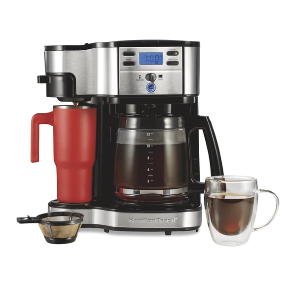 Cafetera Hamilton Beach de Acero Inoxidable 2 Vías