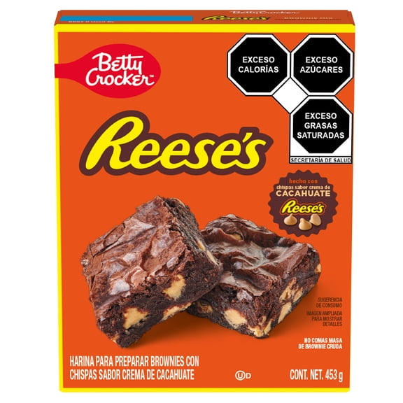 Harina Betty Crocker Reeses para brownie con chispas de crema de cacahuate 453 gr