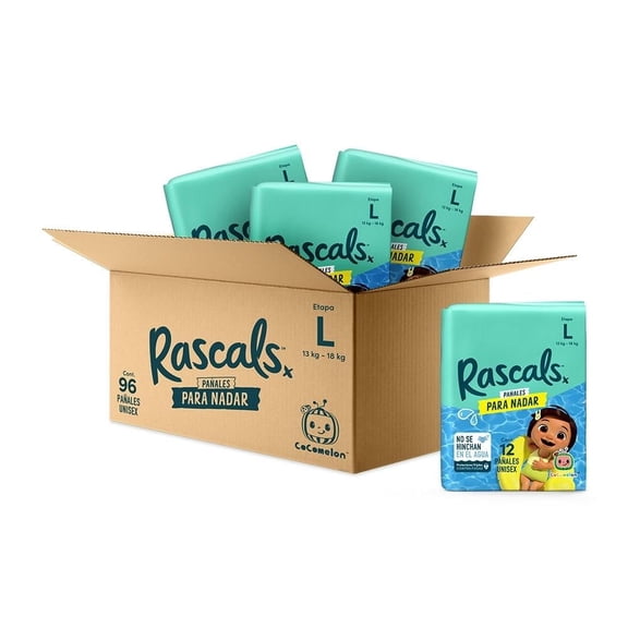 Pañales para nadar premium Rascals Etapa Grande Unisex  96 piezas