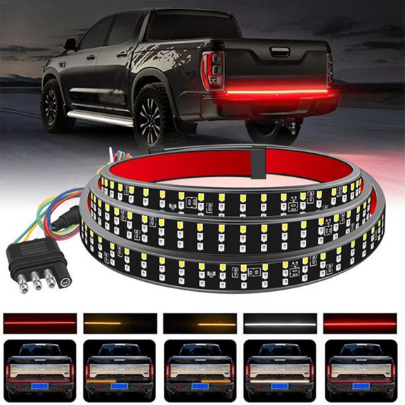 Tira de Luces Traseras Led Xiying de 3 Filas para Camioneta: Luces Tricolores con Intermitentes, Luces Traseras Impermeables de Alta Visibilidad para Mayor Seguridad, Fácil Instalación