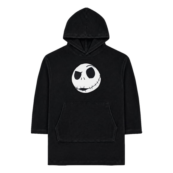 Frazada Hoodie Con Capucha Jack Skellington Suave Negro