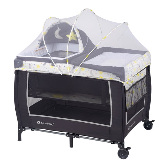 Cuna corral de viaje para Bebé Baby Trend Lil Snooze Deluxe II Color Negro Modelo PY86B64CM