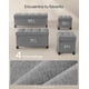 thumbnail image 5 of SONGMICS Puff Almancenaje, Banco Almacenamiento, 38 x 110 x 40 cm, Taburete con Reposapiés, para Salón, Dormitorio, Gris Paloma, 5 of 5