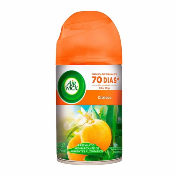 Aromatizante ambiental Air Wick Freshmatic repuesto en spray citrus 175 g