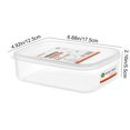 thumbnail image 3 of Contenedores de plástico transparente para almacenar alimentos y organizar la cocina | Recipientes rectangulares herméticos para aperitivos, granos secos y productos de despensa, 3 of 6