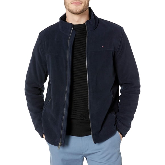 Chaqueta Tommy Hilfiger de forro polar grande y clásico con cremallera en la parte delantera para hombre