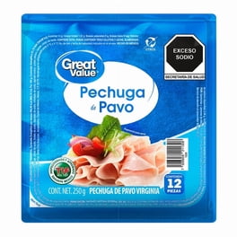 Pechuga de Pavo Great Value 12 rebanadas 250g