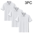 thumbnail image 1 of Conjunto de 3 piezas para niños y niñas: blusa de manga corta, uniforme escolar, camiseta deportiva, suave, transpirable, informal y bonita, como se muestra en la imagen, paquete de 3, de 2 a 15 años., 1 of 5