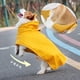 thumbnail image 3 of Zhuge Poncho impermeable para perros, chaqueta impermeable para perros, capa de algodón, forro con capucha, abrigo impermeable ajustable para perros pequeños, cachorros, gatos (2XL, verde), 3 of 4