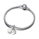 thumbnail image 4 of Charm plata esterlina 925 Colgante Doble Rosa Blanca Floreciendo 75411, 4 of 4