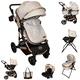 thumbnail image 1 of Carriola 6 En 1 | Base Mecedora | Autoasiento | Amalfi Ibaby caqui, 1 of 10
