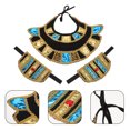 thumbnail image 4 of 1 Juego de accesorios de disfraz egipcio para mujer, Collar de disfraz egipcio, pulseras egipcias, 4 of 5