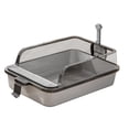thumbnail image 1 of Amplia caja de arena para gatos con lados abiertos y altos, ideal para mascotas Gris, 1 of 9