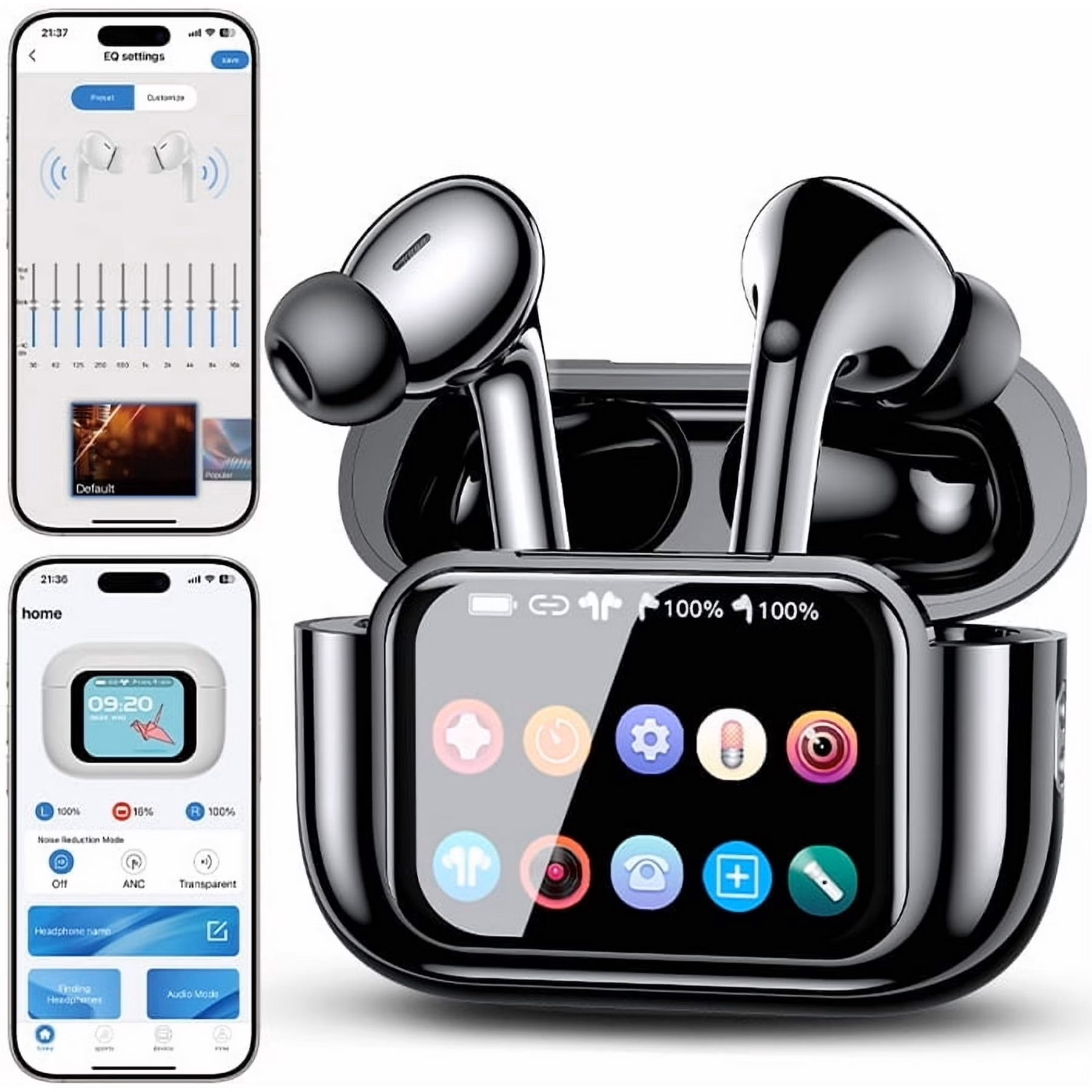Auriculares Inalámbricos VEATOOL, Cancelación de Ruido Doble y Modo Transparencia, 58H de Autonomía, Resistencia al agua IPX7, Llamadas Nítidas y 7 Modos de Ecualización