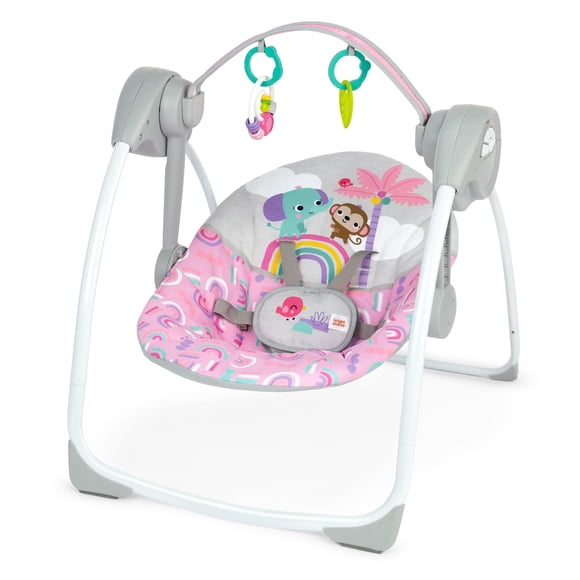 Columpio Para Bebé Bright Start Playful Paradise Portátil Rosa