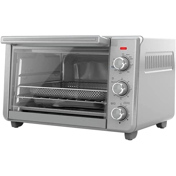 Horno Tostador Black+Decker con Freidora de Aire Plateado TO3217SS
