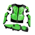 thumbnail image 4 of Traje de motociclista para niños con coderas y rodilleras, equipo de motocross para monopatín Verde, 4 of 9