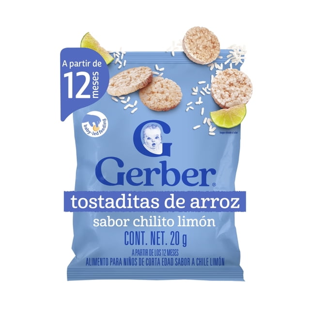 Tostaditas Chile Limón Gerber 4ta Etapa, Bolsa de 20 g