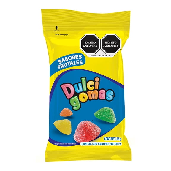 Gomitas Dulci gomas sabores frutales 63 g