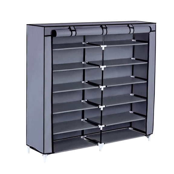 Closet Zapatera Minimalista Armario Organizador Multifuncional Armable STAY ELIT Almacenamiento para Zapatos 36 pares (Gris, 6 niveles)