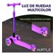 thumbnail image 4 of Hurtle Monopatin Scooter para Niños de 2 a 5 Años, 3 Ruedas con Luces LED, Mini Kickboard con Freno, Manillar Ajustable de 63 cm a 71 cm, Antideslizante, Patin del Diablo, Violeta, 4 of 7