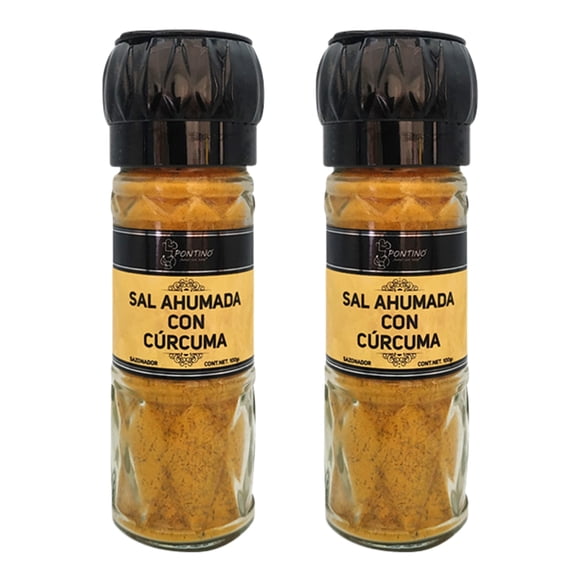PONTINO Sal Ahumada Con Cúrcuma 100g 2 Piezas