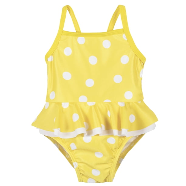 Gerber traje de baño bebe UPF 50+ amarillo con cierre frontal 12m a 5 años