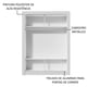 thumbnail image 5 of Ropero Closet Madesa Denver 2 Puertas Corredizas Blanco/Negro, 5 of 5