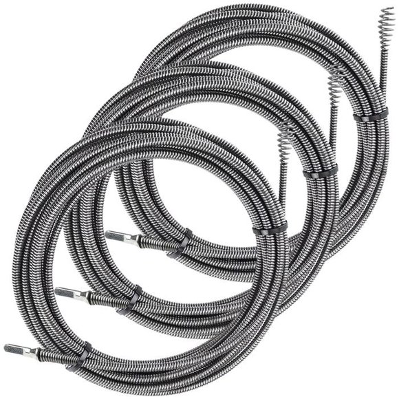 Destapa Tuberías de Resorte SnakeTol08m 3Pzas 8m ó 314" Longitud Desatascador Acero Inoxidable.
