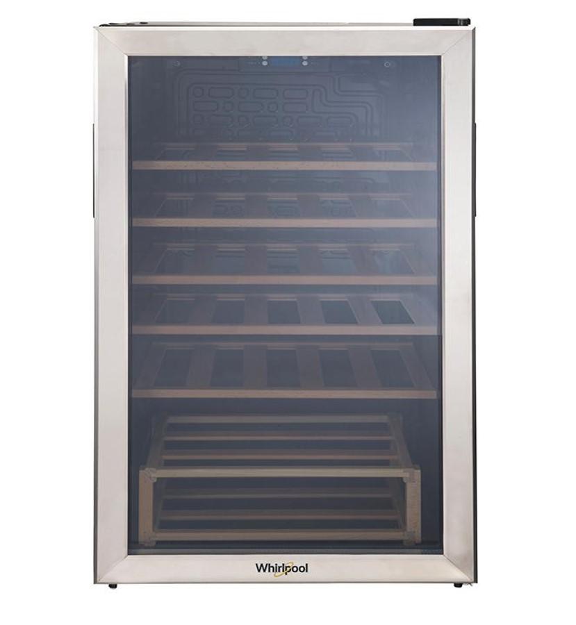 Cava refrigerador Whirlpool WW3310S para 33 botellas negra con marco en acero inoxidable