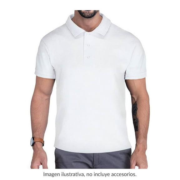 Playera George para Hombre, Polo Blanco Talla M