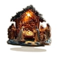 thumbnail image 1 of Adorno de escritorio con escena del nacimiento de Jesús en 2D. Decoración creativa de acrílico con escena del nacimiento. Letrero navideño de, 1 of 8
