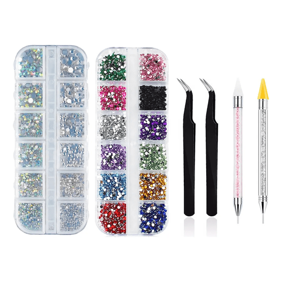 Cristal Ab Y Kit De Uñas Rhinestones Xtellar multicolor