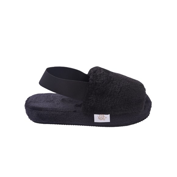 Pantufla Erizo Candy Plataforma Abierta con resorte color Negro