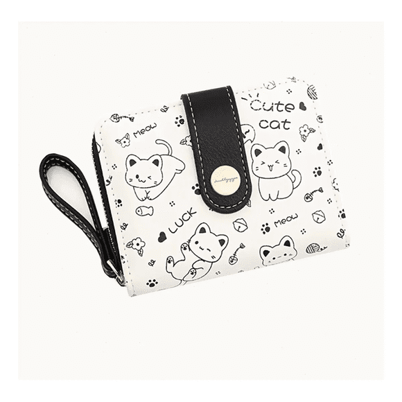 Cartera De Gran Capacidad Para Mujer Regalos Para Mujer Gato Xtellar blanco
