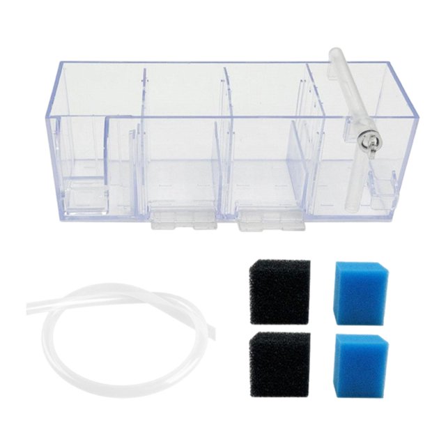 Caja de filtro para acuario, purificador de agua, accesorios para acuario, elevador de cascada, fácil de usar. A