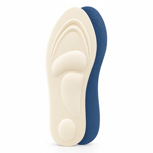 Plantillas ergonómicas 4D para Mujer | Soporte de arco acolchado, recortables, transpirables | Antifatiga, absorben sudor y mantienen los pies cálidos todo el día | Color Beige | Talla 35 - 40