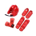 thumbnail image 4 of Equipo de entrenamiento de karate, casco de boxeo, equipo de ejercicio, guantes de boxeo con Rojo M, 4 of 9