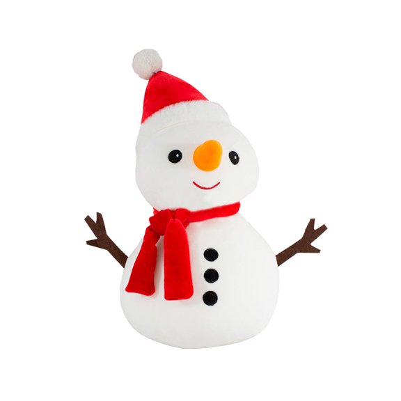 Peluche Muñeco De Nieve Decoración Navideña Importadora La Merced Relleno Suave Hipoalergénico