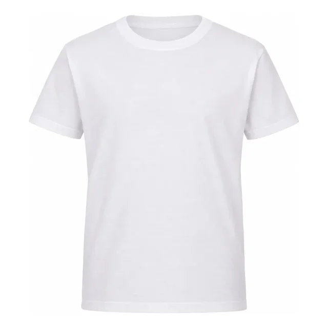 Playera para niño Optima lisa de algodón cuello redondo infantil y juvenil