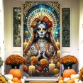 thumbnail image 1 of Decoraciones de Halloween, 35 x 71 pulgadas, cubierta de puerta de Halloween y Día de Muertos, decoración de puerta de Halloween y Día de Muertos, decoración de fiesta de festival, cubierta de puerta, 1 of 6