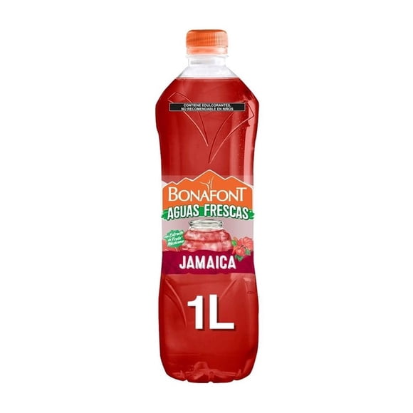 Agua saborizada Bonafont Aguas Frescas jamaica 1 l
