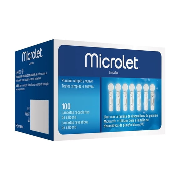 Lancetas Microlet 100s Esteriles
