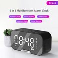 thumbnail image 4 of Reloj despertador Reloj despertador con superficie de espejo digital con altavoz BT y radio FM y pan, 4 of 9