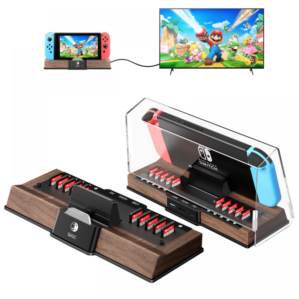 Base multifunción para Nintendo Switch OLED: HDMI 4K UHD, USB 3.0, carga rápida PD tipo C, diseño compacto y portátil