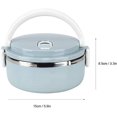 thumbnail image 2 of Zhuge térmica, pequeño recipiente para comida caliente, termo Bento portátil de acero inoxidable con hebillas de seguridad para niños y adultos, azul, 0,39 pulgadas, 2 of 4