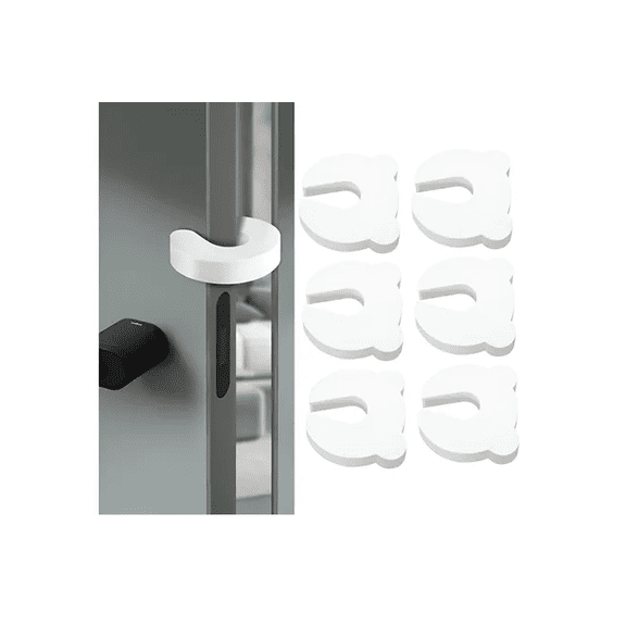 6pzs Protector Pellizcos Contra Niños Dedos Seguridad Xtellar blanco