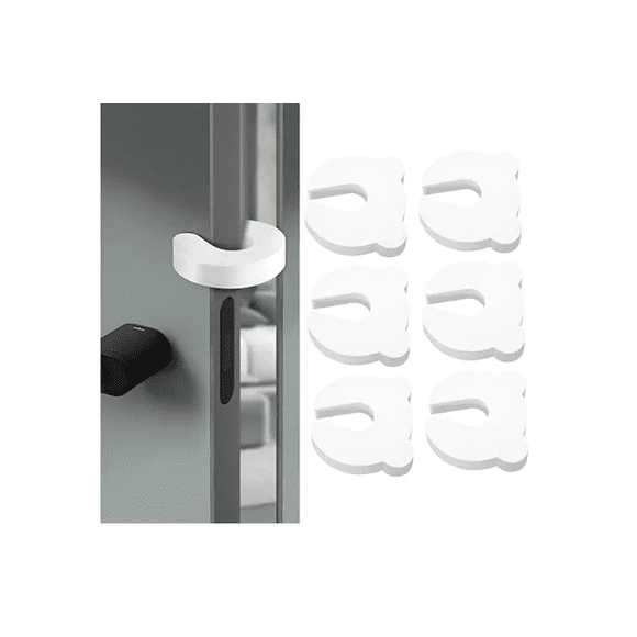 6pzs Protector Pellizcos Contra Niños Dedos Seguridad Xtellar blanco