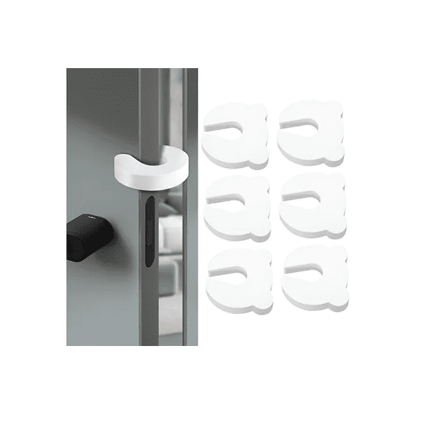 6pzs Protector Pellizcos Contra Niños Dedos Seguridad Xtellar blanco